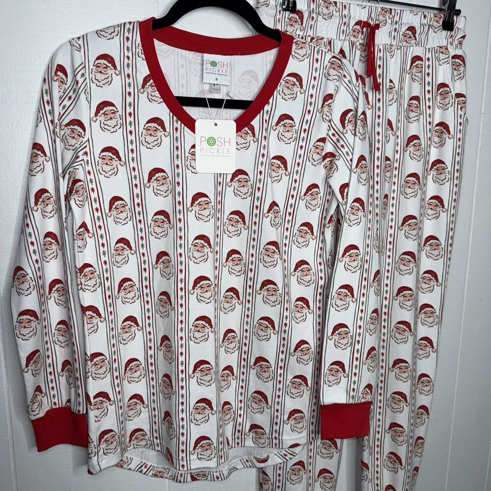 Posh Pickle Women’s Jolly Old Saint Nick Lounge Set Pajamas Christmas Size S NWT - Picture 4 of 6
